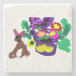 Vårblommor Kanin glädje Stenunderlägg