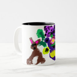Vårblommor Kanin glädje Två-Tonad Mugg