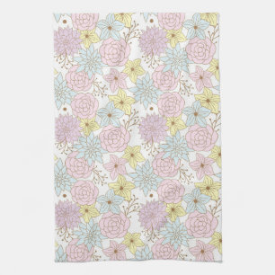 vårblommor kökshandduk