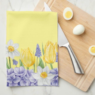 Vårblommor Kökshandduk