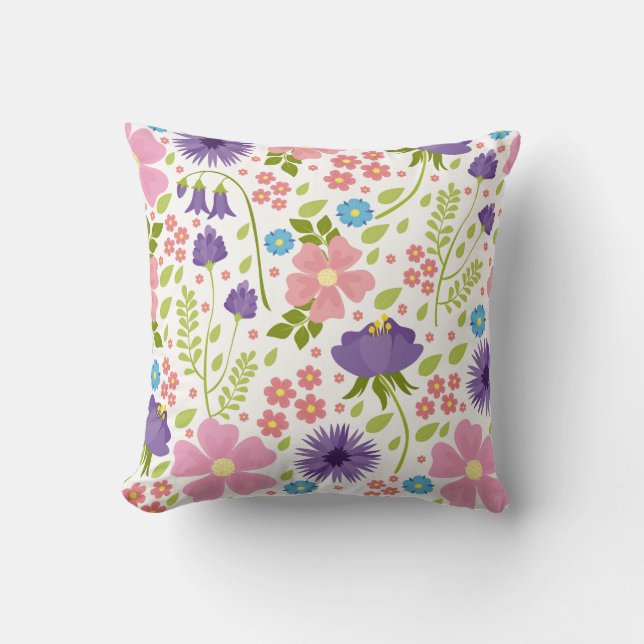 Vårblommor Kudde (Framsida)