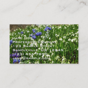 Vårblommor landskapsbild på kullen visitkort