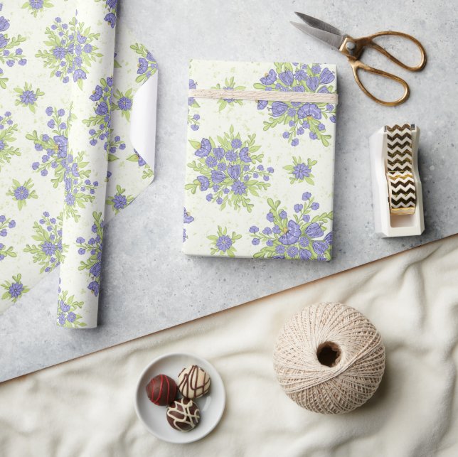 Vårblommor Lila Lila Blommor Presentpapper (Hantverk)