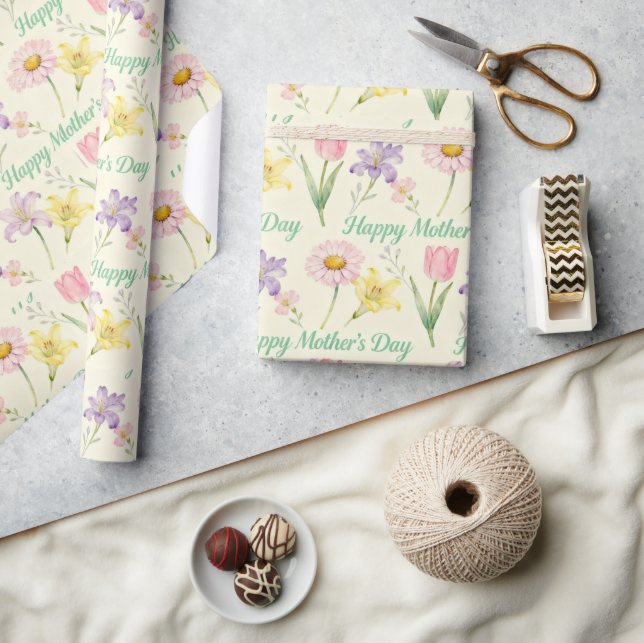 Vårblommor Mors Dag Presentpapper (Hantverk)