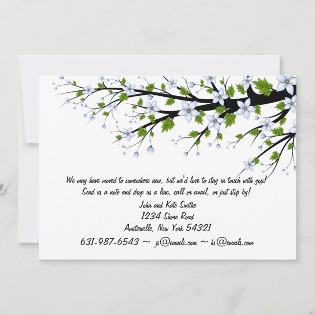 Vårblommor Nytt adressmeddelande Meddelande (Framsida)