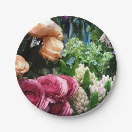 Vårblommor Pappers Tallrik
