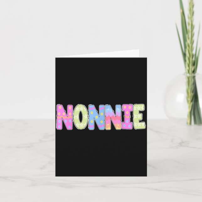 Vårblommor Påsk Mormor Nonnie Kort (Framsida)