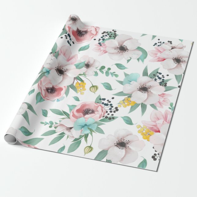 Vårblommor Presentpapper (Utrullad)