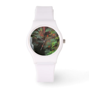 Vårblommor pryder en gammal traktor. armbandsur