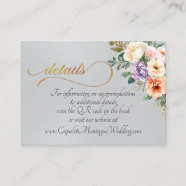 Vårblommor, QR-kod - Silver Tilläggskort