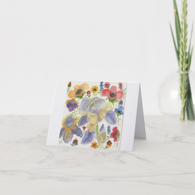 Vårblommor Tack Kort (Framsida)