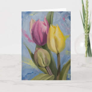 Vårblommor tom julkort kort