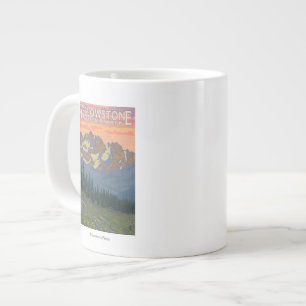Vårblommor - Yellowstone National Park Jumbo Mugg