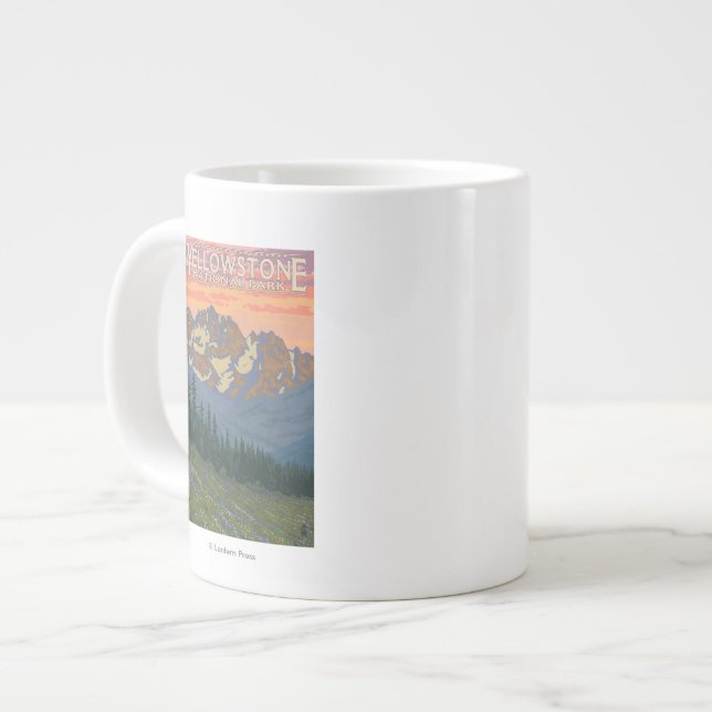 Vårblommor - Yellowstone National Park Jumbo Mugg (Framsida vänster)