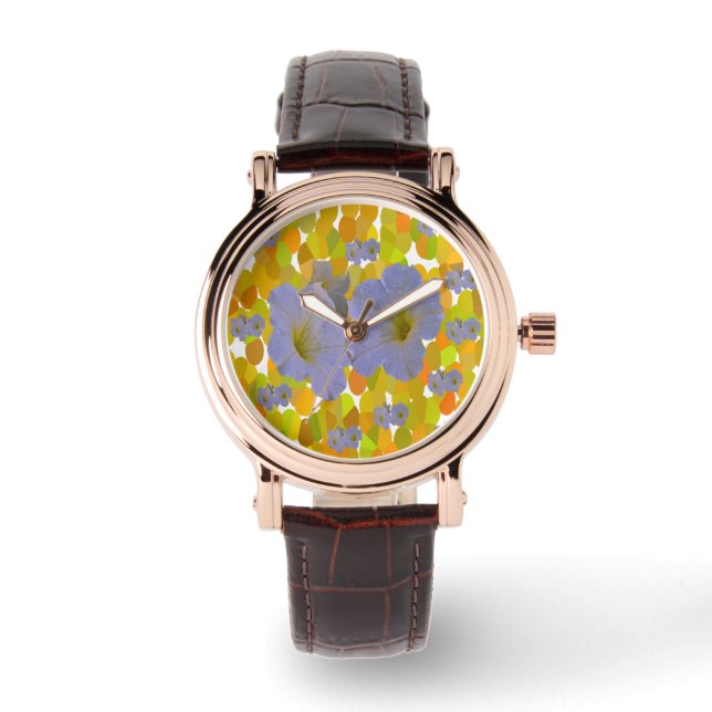 Vårblommors Damklockor Armbandsur (Framsida)