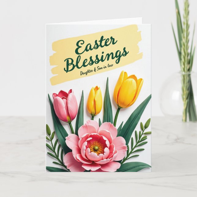 Vårblomning för partnerkort kort (Framsida)