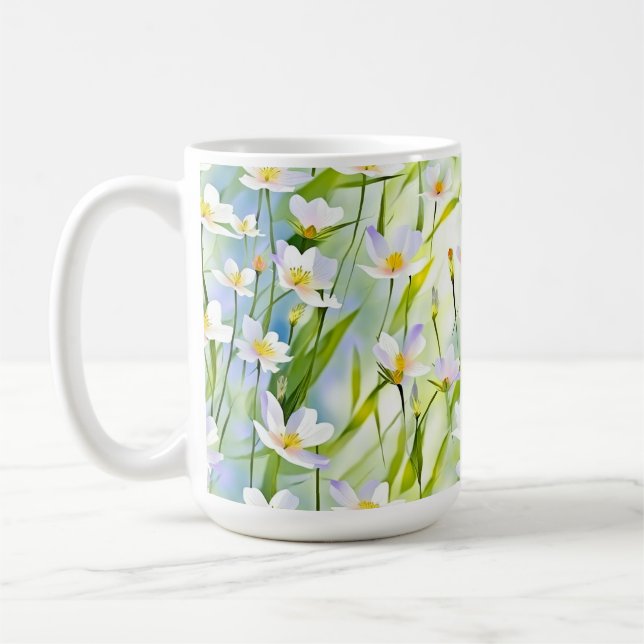 Vårblomning Mjuk Blommig  Kaffemugg (Vänster)