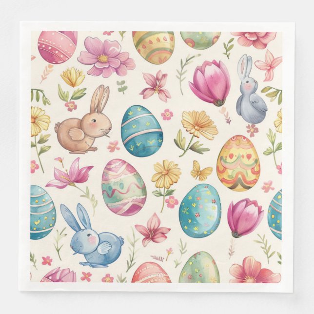 Vårblomning Påsk 6 Pappersservett (Framsida)