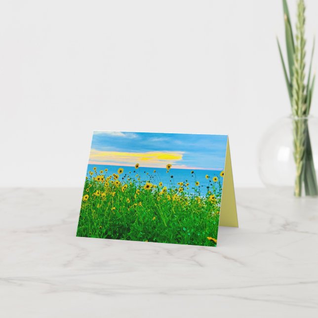 Vårblomning till sjöss-kort  kort (Framsida)