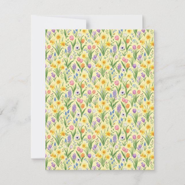 Vårblomning Utbrottsmönster Anteckningskort (Framsida)