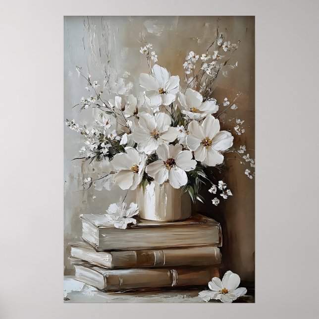 Vårblomsbok Konsttryck, Vintage Botanisk Poster (Framsidan)
