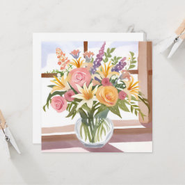 Vårblomsbukett | Vacker blomsterkort