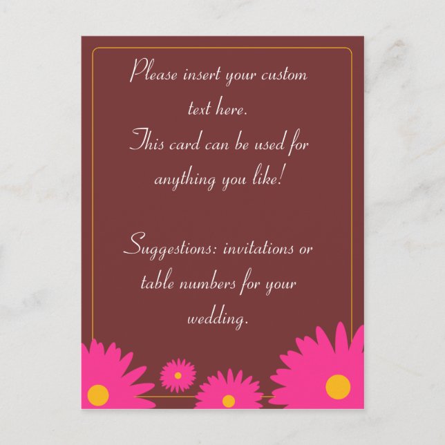 Vårblomster Postkort Inbjudan Vykort (Framsida)