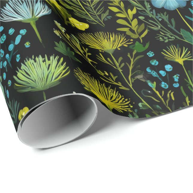 Vårblomsteräng Blomsterträdgård Grönska Presentpapper (Rullad Hörn)