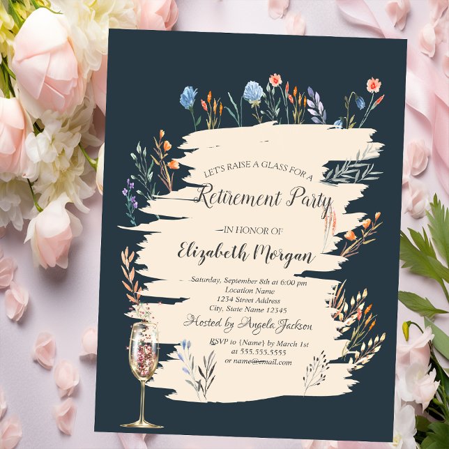 Vårblomsteräng, glasavgång  inbjudningar (Skapare uppladdad)