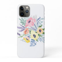 Vårblomsterbukett | Anpassad text bagagelapp