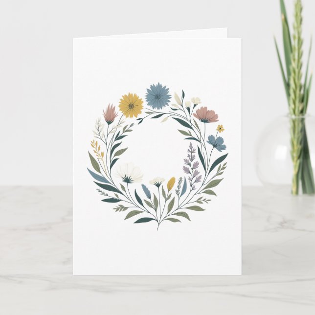 Vårblomsterkrans Kort (Framsida)
