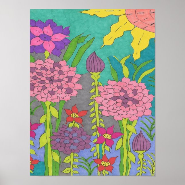 Vårblomsterträdgård  poster (Framsidan)