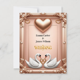 🌺Vårbröllop med persikor blommor 💐 OSA Kort
