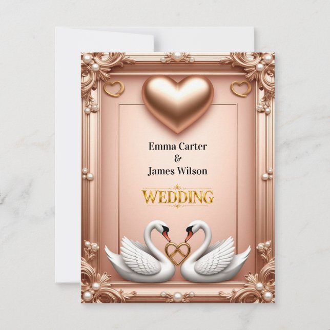 🌺Vårbröllop med persikor blommor 💐 OSA Kort (Framsida)