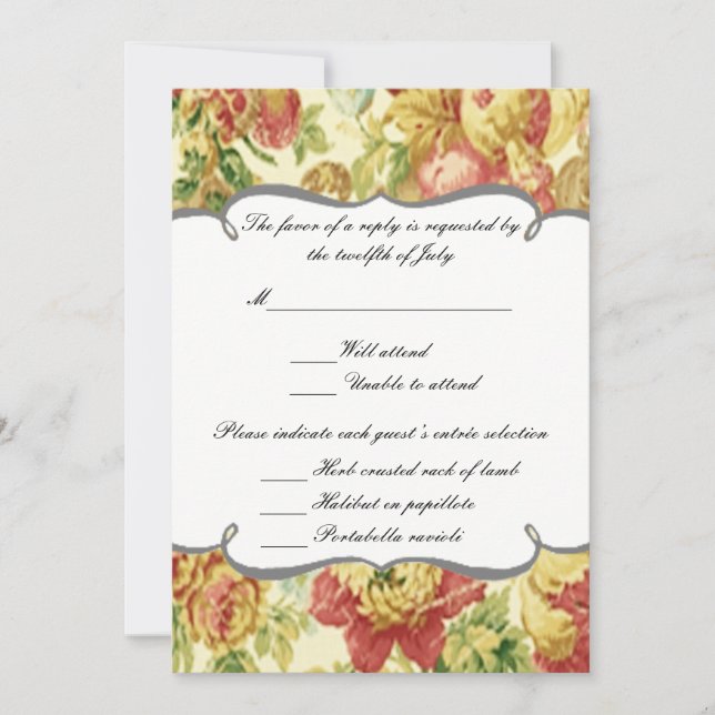 Vårbröllop Svarskort Inbjudningar (Framsida)