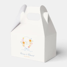Vårbröllops blomsterkrone monogram