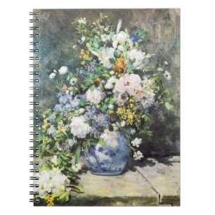 Vårbukett av Pierre Renoir, Återgivna blommor Anteckningsbok Med Spiral