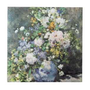 Vårbukett av Pierre Renoir, Återgivna blommor Kakelplatta