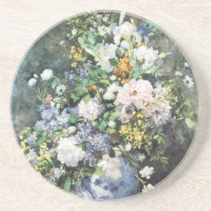 Vårbukett av Pierre Renoir, Återgivning av blommor Underlägg Sandsten