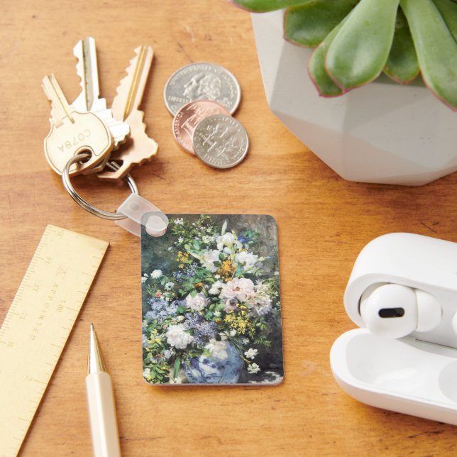 Vårbukett av Pierre Renoir, Vintageblommor Nyckelring (Skrivbord)
