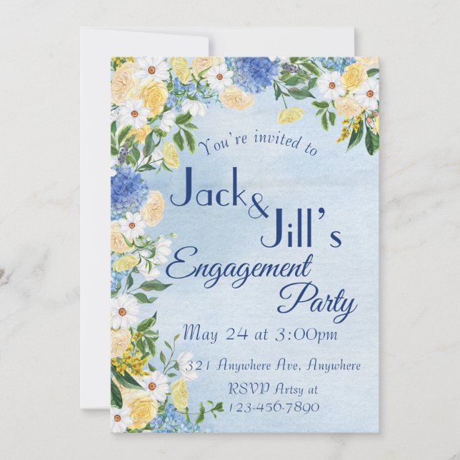 Vårbukett  inbjudningar (Framsida)