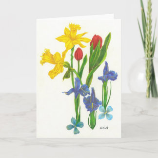 Vårbukett Kort