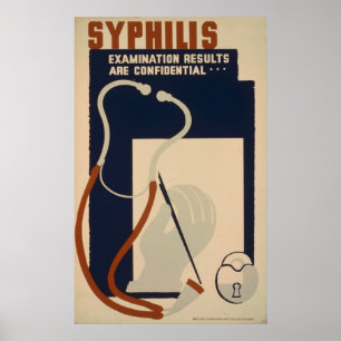 Vård- affisch för Syphilisvintage WPA
