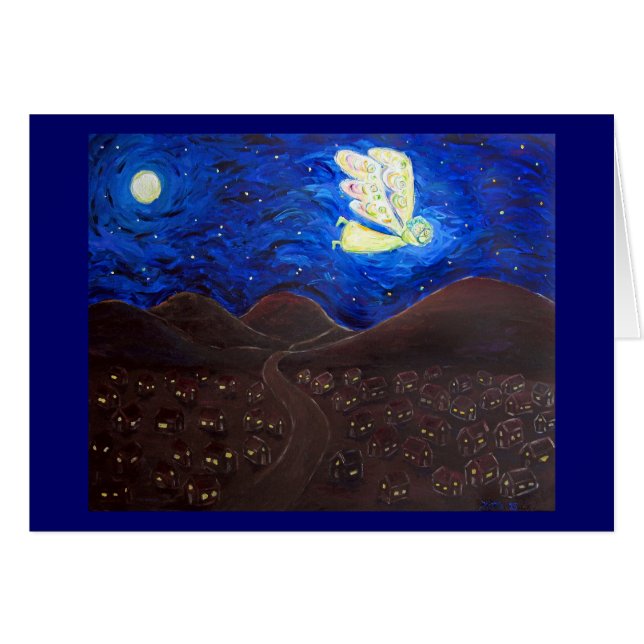 Vård av Soul Angel Note eller gratulationskort Hälsningskort (Framsidan Horizontal)