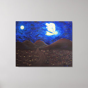 Vård av Soul Angel Painting Wrapped Canvas Art