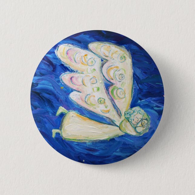 Vård av Soul Flies Angel & Baby Pin Pendant Knapp (Framsida)