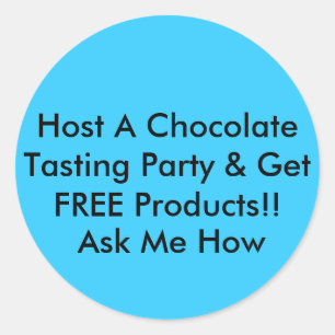 Värd: Chocolate Tasting Party Runt Klistermärke