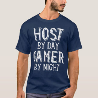 Värd för dagsspelare på nattfest restaurang event  t shirt