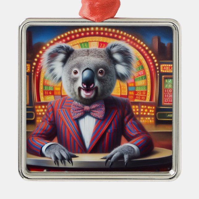 Värd för spel i Koala Julgransprydnad Metall (Framsidan)