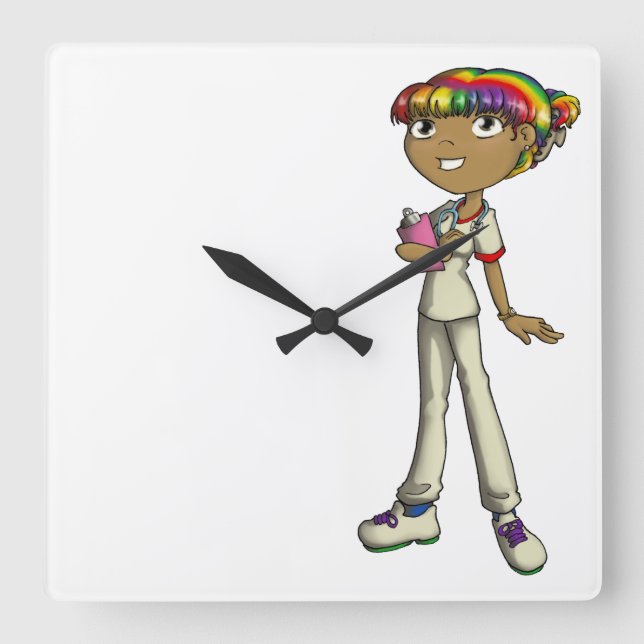 Vård Fyrkantig Klocka (Framsida)